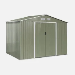 Metal garden shed 5.29m² with anchoring kit