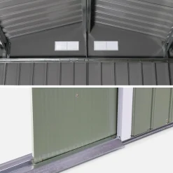 Metal garden shed 5.29m² with anchoring kit