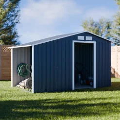Metal garden shed 5.42 m² with storage space, wood shed