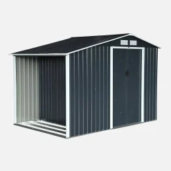 Metal garden shed 5.42 m² with storage space, wood shed