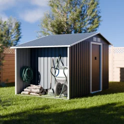Metal garden shed 5.42 m² with storage space, wood shed