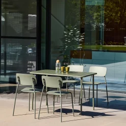 Metal garden table + 4 chairs