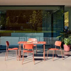 Metal garden table + 4 chairs