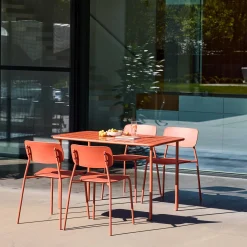 Metal garden table + 4 chairs