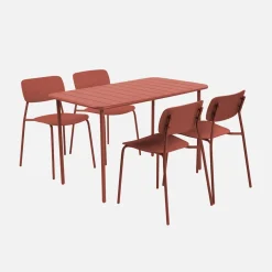 Metal garden table + 4 chairs