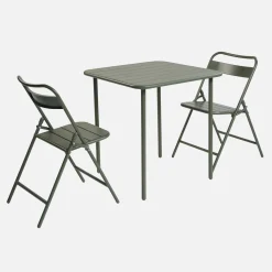 Metal garden table + 2 chairs