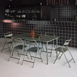 Metal garden table + 6 chairs