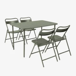 Metal garden table + 4 chairs
