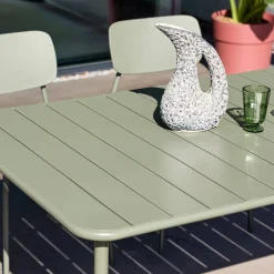 Metal garden table + 6 chairs