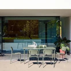 Metal garden table + 6 chairs