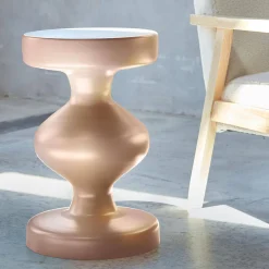 Metal side table