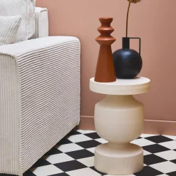 Metal side table