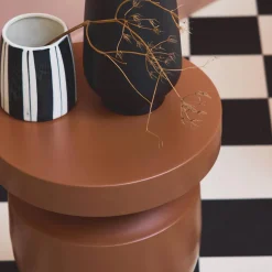 Metal side table