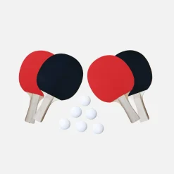 Mini folding indoor table tennis table with 4 bats and 6 balls