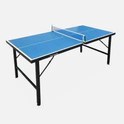 Mini folding indoor table tennis table with 4 bats and 6 balls