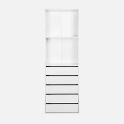 Modular open wardrobe drawer and shelf unit