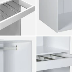 Modular open wardrobe rail unit