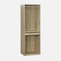 Modular open wardrobe rail unit
