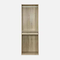 Modular open wardrobe rail unit