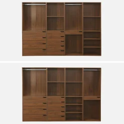 Modular wardrobe kit 4 elements wood decor