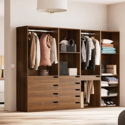 Modular wardrobe kit 4 elements wood decor