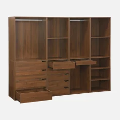 Modular wardrobe kit 4 elements wood decor