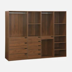 Modular wardrobe kit 4 elements wood decor
