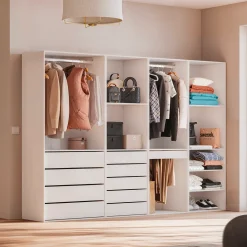 Modular wardrobe kit with 4 units