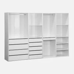 Modular wardrobe kit with 4 units
