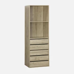 Modular wardrobe kit with 4 units