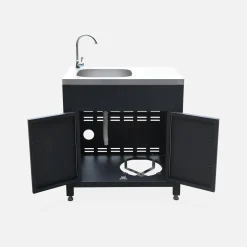 6-module stainless steel outdoor kitchen