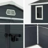 3.65 m² plastic garden shed