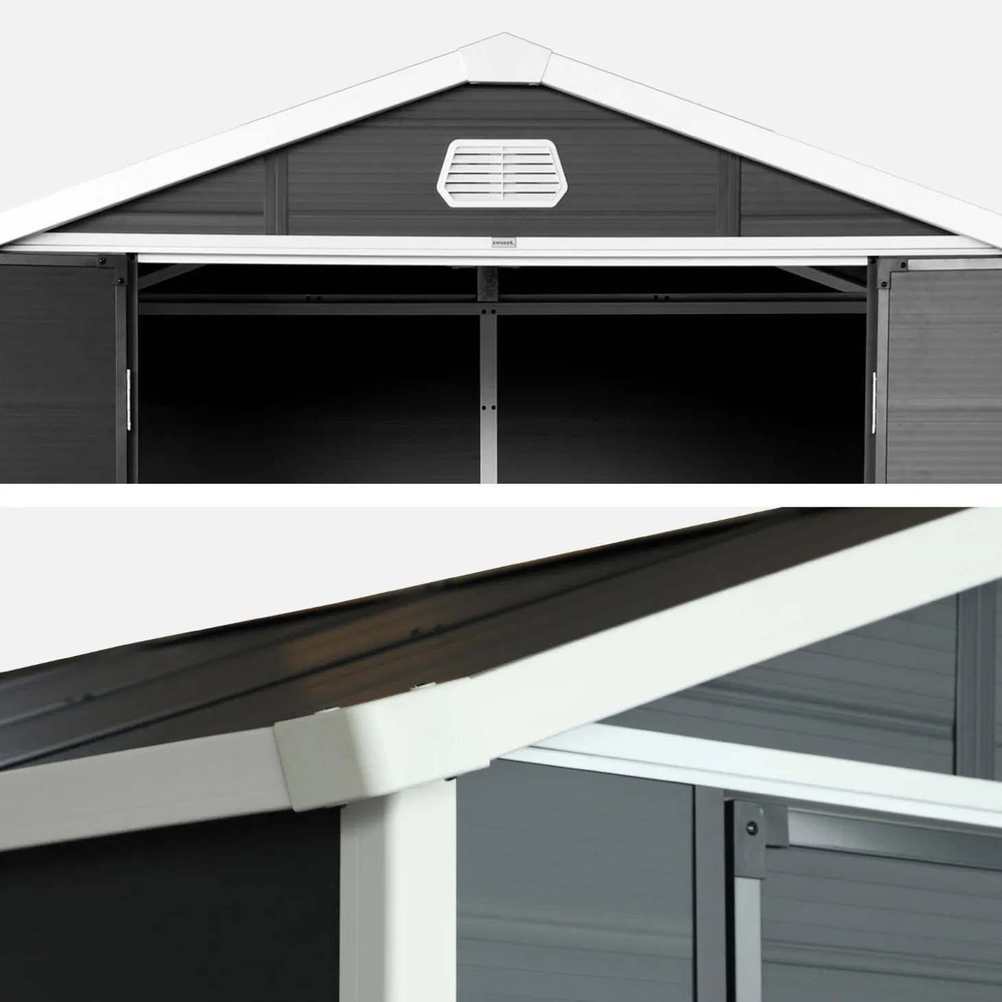 3.65 m² plastic garden shed