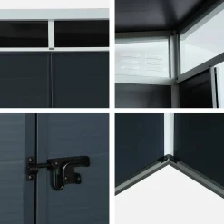 4.55 m² plastic garden shed