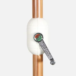 3m round center pole parasol, wood-effect pole