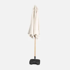 3m round center pole parasol, wood-effect pole