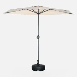2.5m round half parasol for balcony