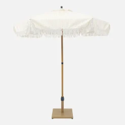 2m straight fringed steel parasol