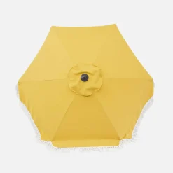 2m straight fringed steel parasol