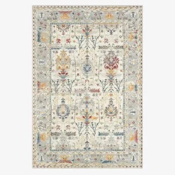 Multicolored Oriental/Persian Pattern Indoor Rug