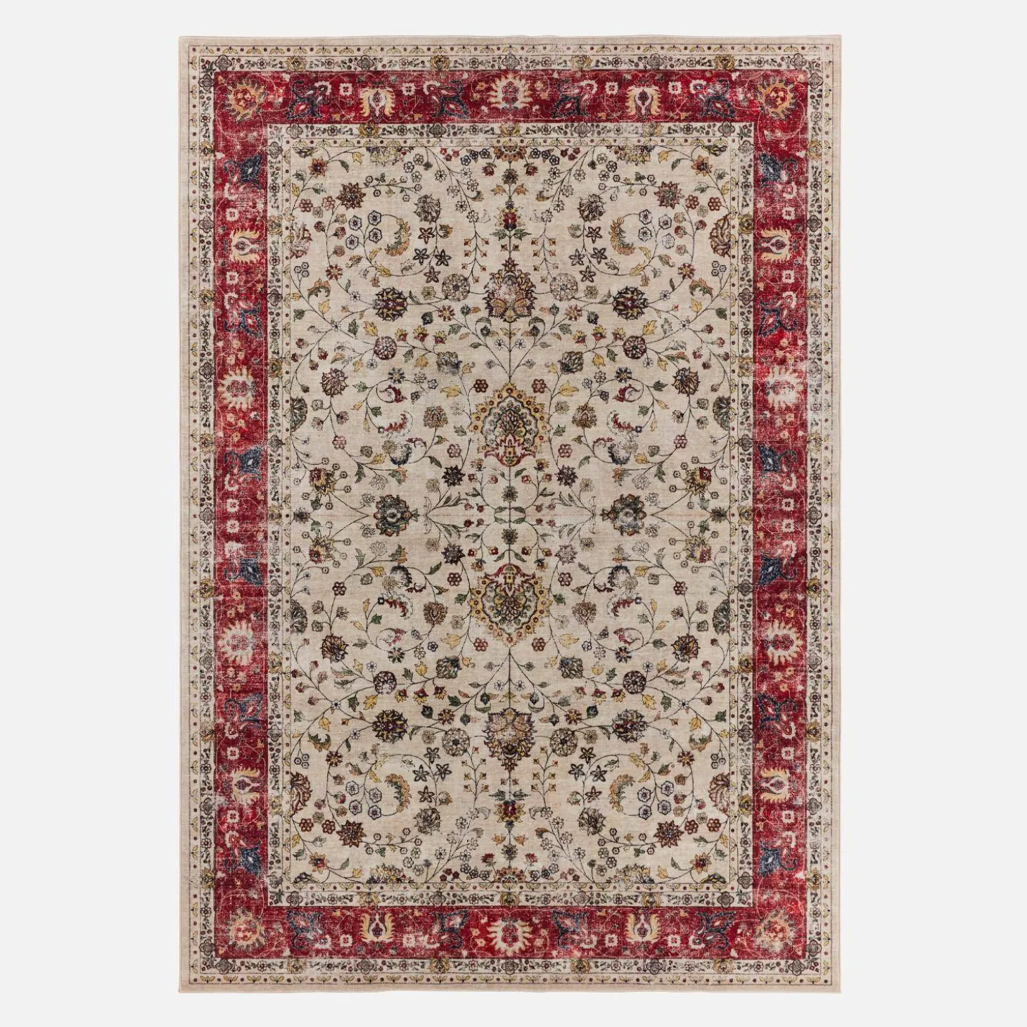 Multicolored Persian pattern indoor rug