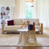 Mustard yellow and cream interior checkerboard rug