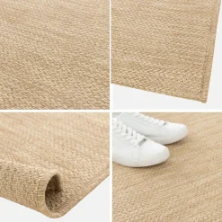 Natural jute-effect indoor/outdoor rug