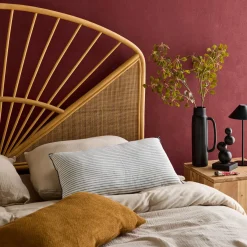 Natural rattan and cane headboard