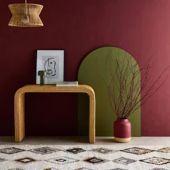 Natural rattan console, 110cm