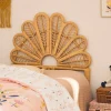 Natural rattan headboard