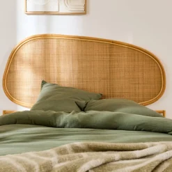 Natural rattan headboard