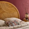 Natural rattan headboard