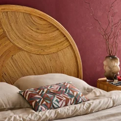 Natural rattan headboard