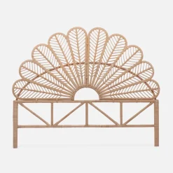 Natural rattan headboard